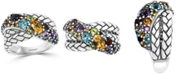 EFFY Collection EFFY&reg; Multi-Gemstone Crossover Statement Ring (2 ct. t.w.) in Sterling Silver